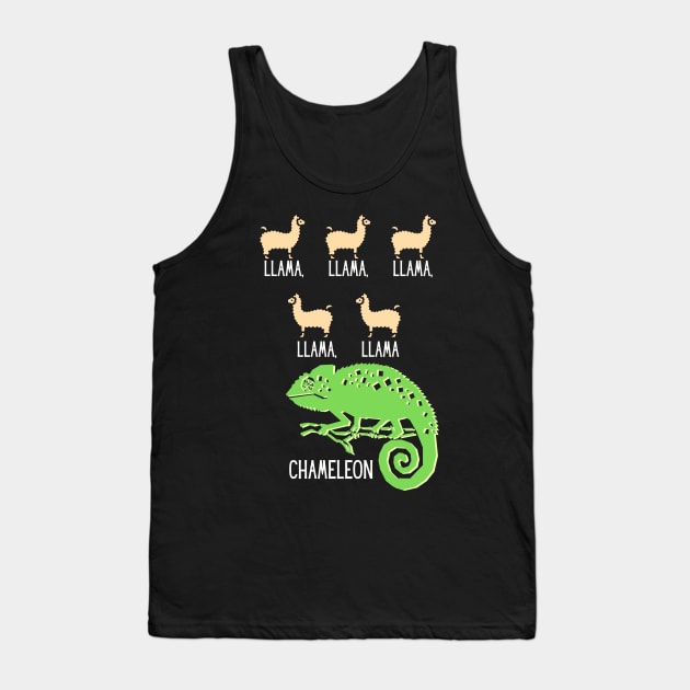 Llama Chameleon Tank Top by TJWDraws